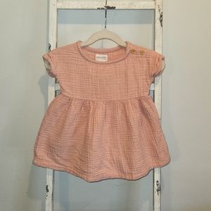 Organic Little Planet by Carter's 100% Cotton Gauze Pink Dress 9 Months